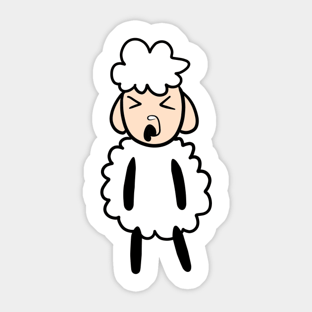 cute little sheep Sticker by praneel paithankar